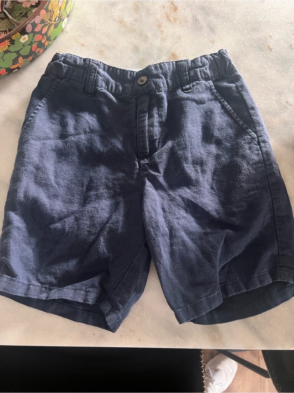 Janie and Jack Navy Flat Front Boys Shorts